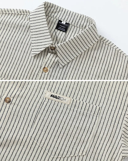 STRIPE LOOSE CASUAL SHIRTS W1734