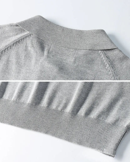 KNIT RAGLAN POLO W1793