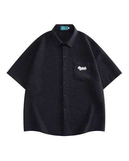 WAFFLE LOOSE SHIRTS W1658