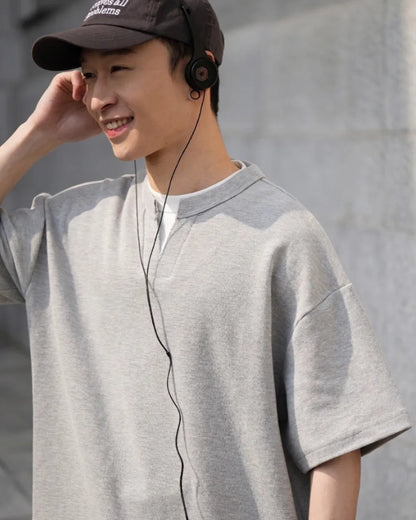 WAFFLE VNECK T‑SHIRTS W1713