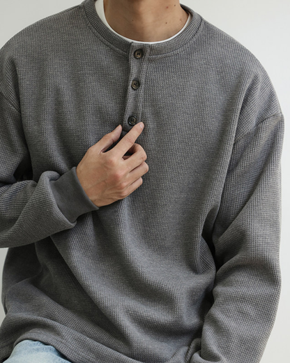 WAFFLE HENLEY  LONG TEE W1583