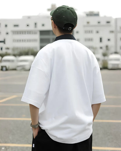 CONTRAST COLLAR POLO SHIRTS W1659