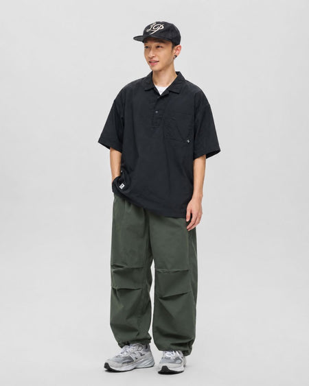 NYLON WIDE CARGO PANTS W1774