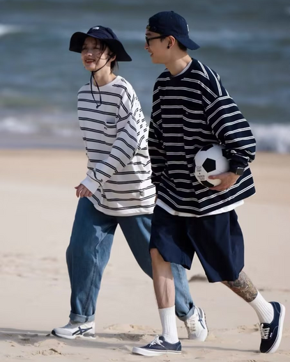STRIPED LONG SLEEVE T-SHIRT W1401