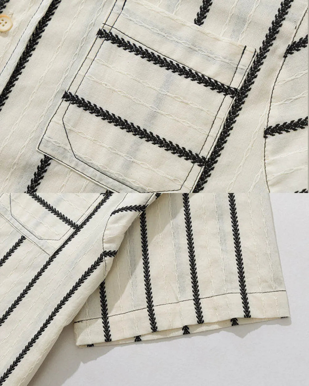 STRIPE WORK SHIRTS W1779