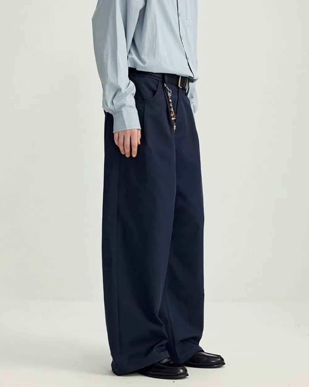STRAIGHT LOOSE TUCK PANTS W1719