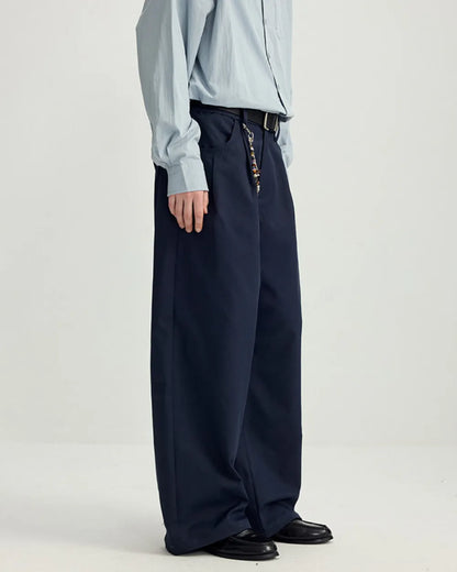 STRAIGHT LOOSE TUCK PANTS W1719