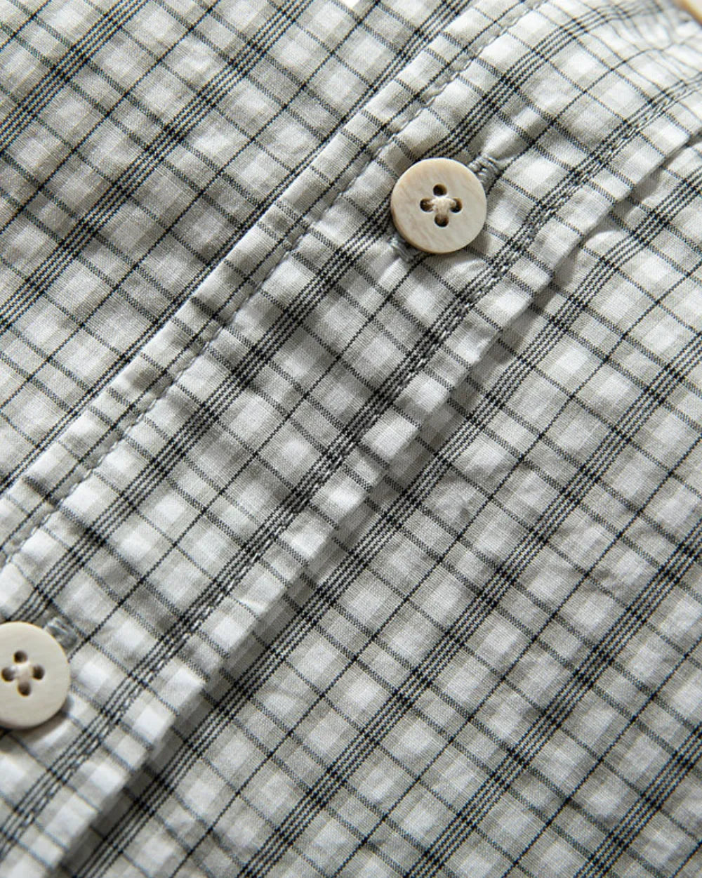 CHECK BAND COLLAR SHIRTS W1760
