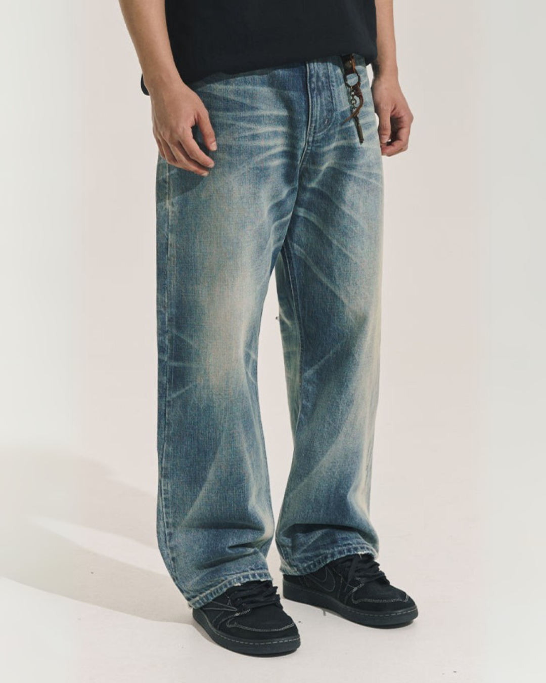 VINTAGE WIDE DENIM PANTS W1468