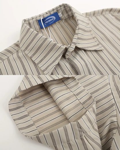 LOGO POCKET STRIPE SHIRTS W1699