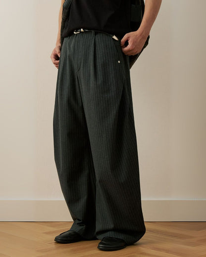 PINSTRIPE WIDE SLACKS W1489