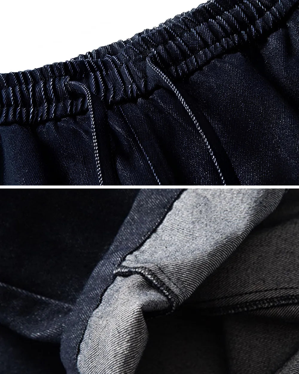 DENIM DRAWSTRING LOOSE PANTS W1692