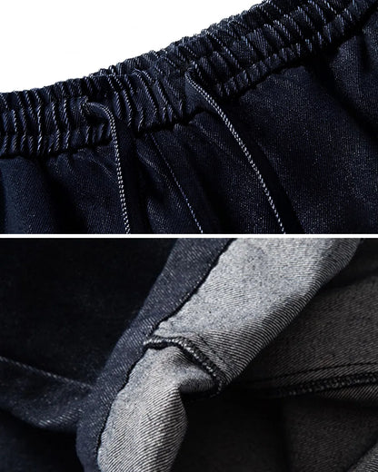 DENIM DRAWSTRING LOOSE PANTS W1692