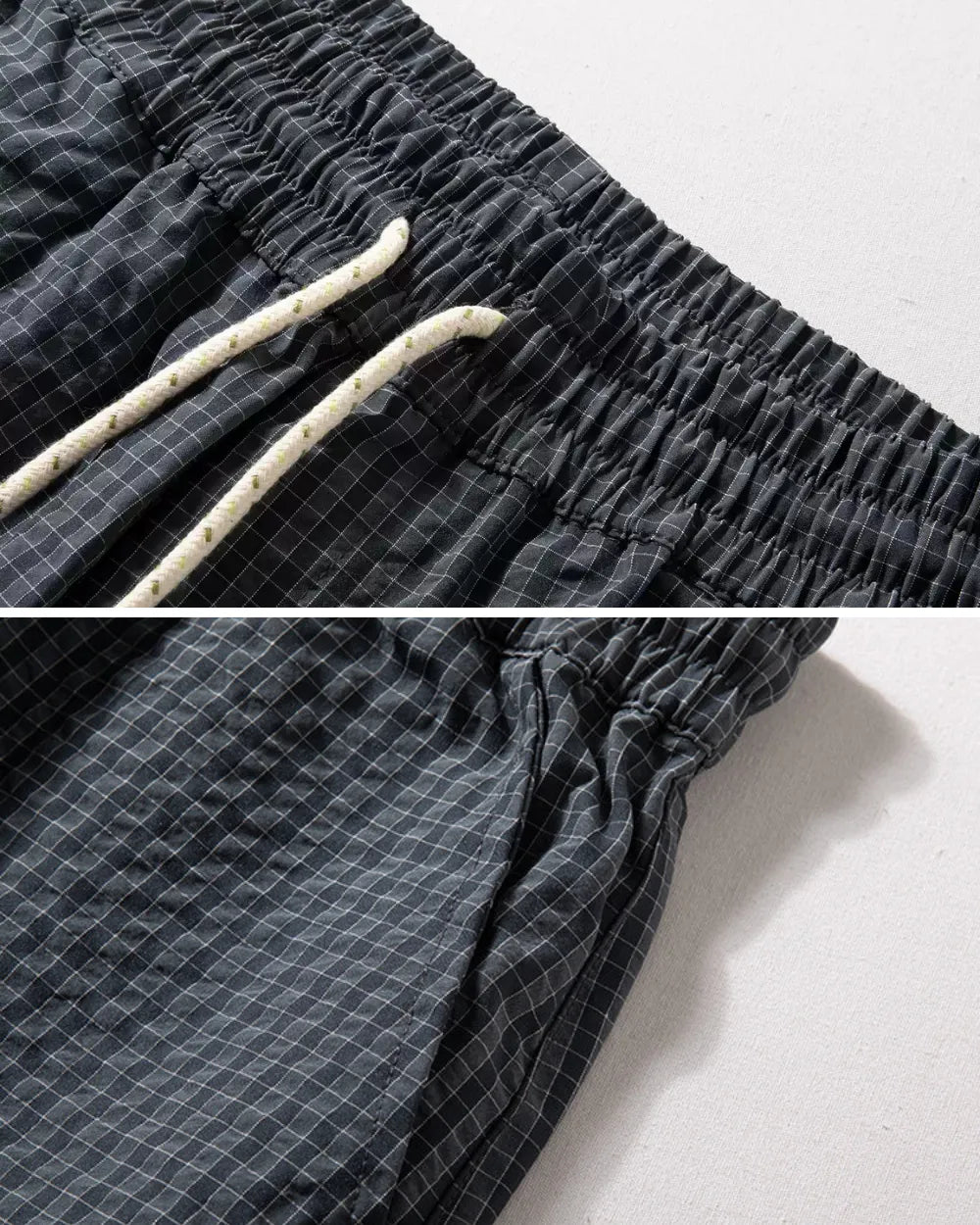 POLYESTER CHECK SHORTS W1728