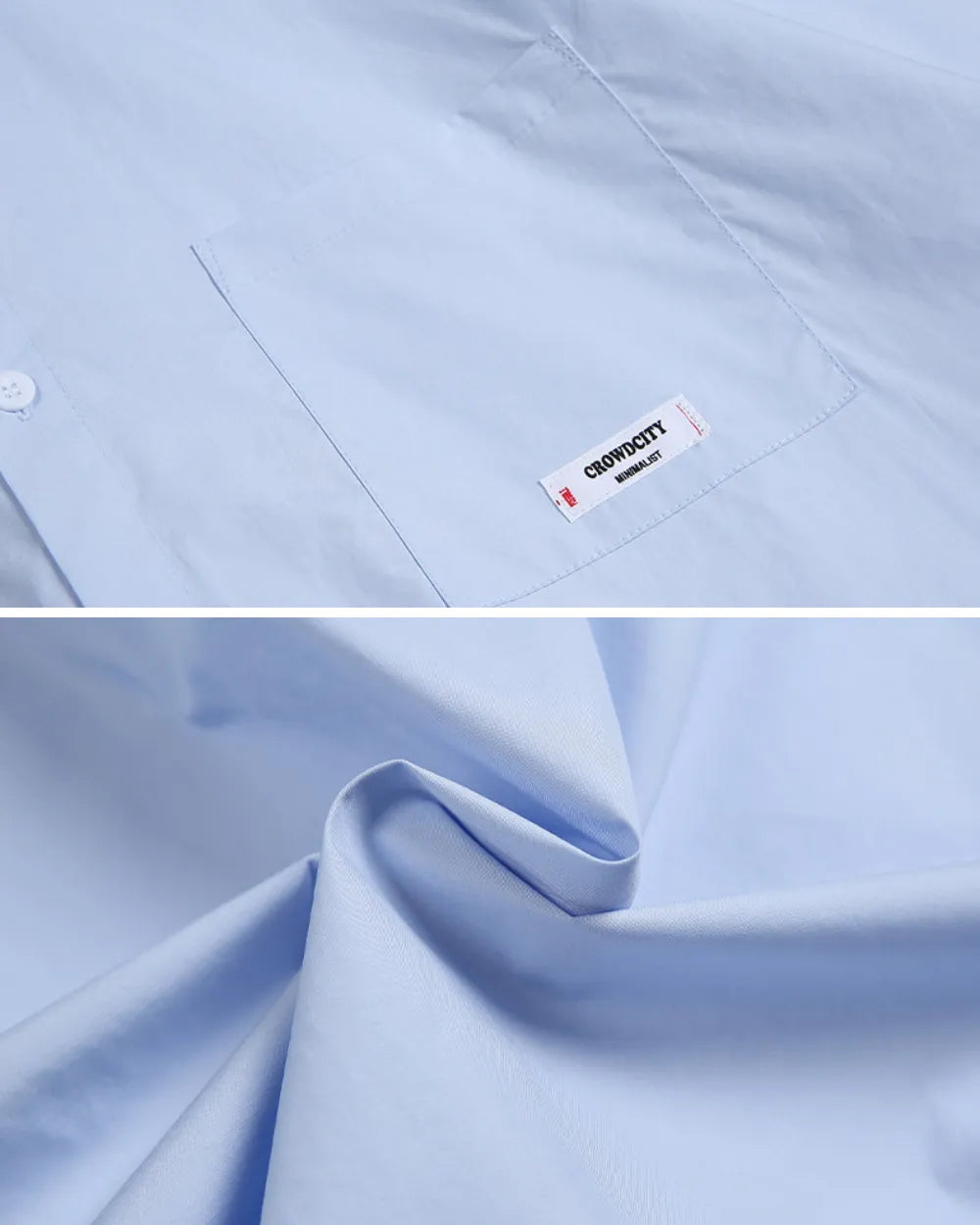 LOOSE SOLID POCKET SHIRTS W1792