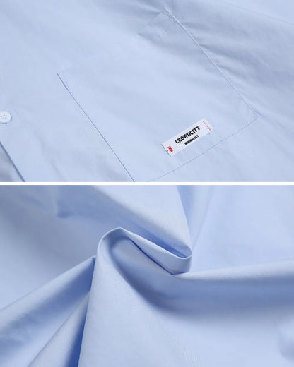 LOOSE SOLID POCKET SHIRTS W1792