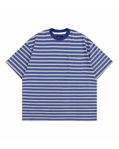 BORDER OVERSIZED POCKET T‑SHIRTS W1747