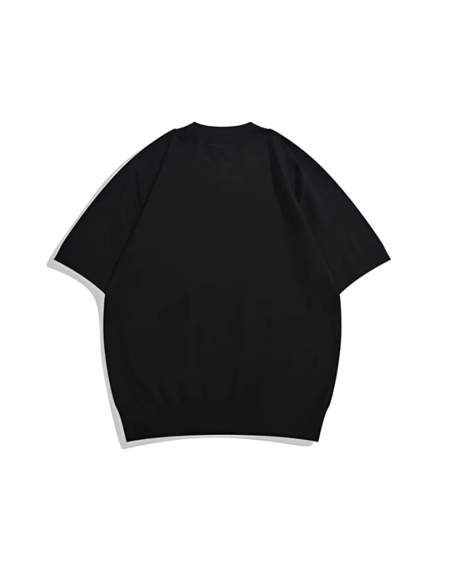 SHORT SLEEVE SIMPLE KNIT W1718