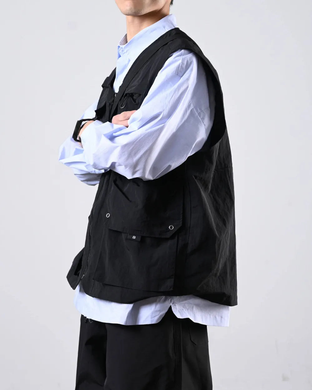 LOOSE CASUAL POCKET VEST W1697