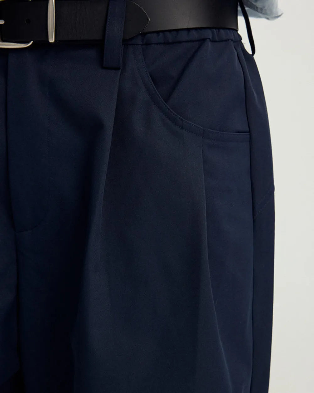 STRAIGHT LOOSE TUCK PANTS W1719