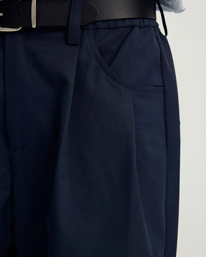 STRAIGHT LOOSE TUCK PANTS W1719