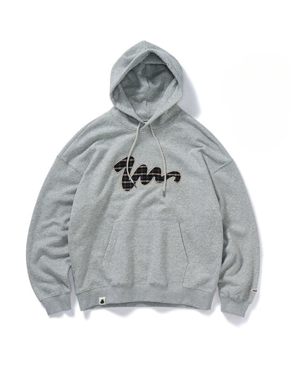 PLAID LOGO FLEECE HOODIE W1478