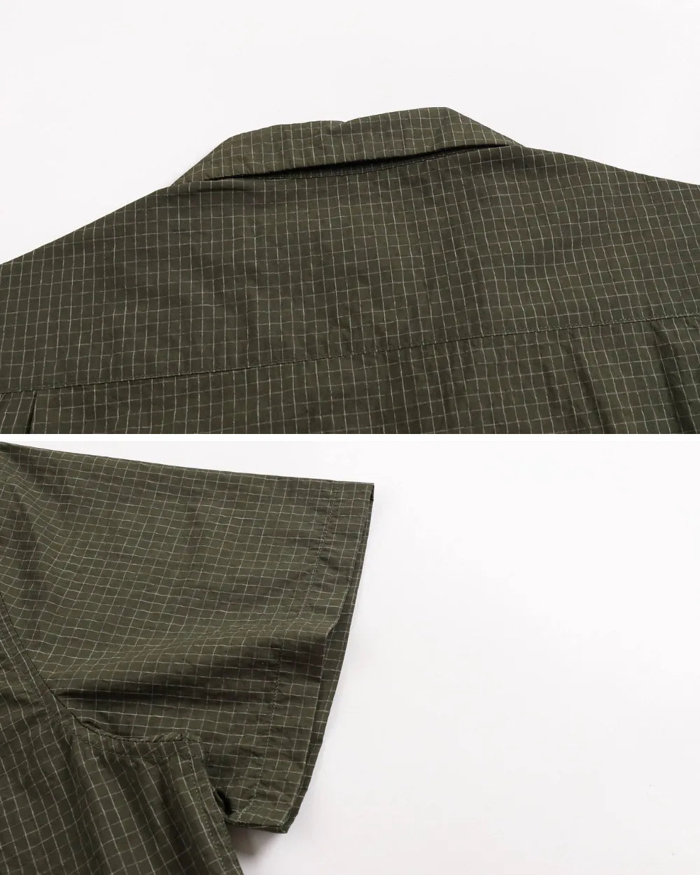 GRID OPEN COLLAR SHIRTS W1691