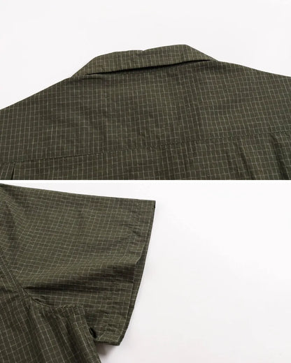 GRID OPEN COLLAR SHIRTS W1691