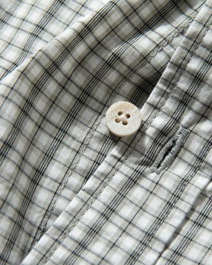 CHECK BAND COLLAR SHIRTS W1760