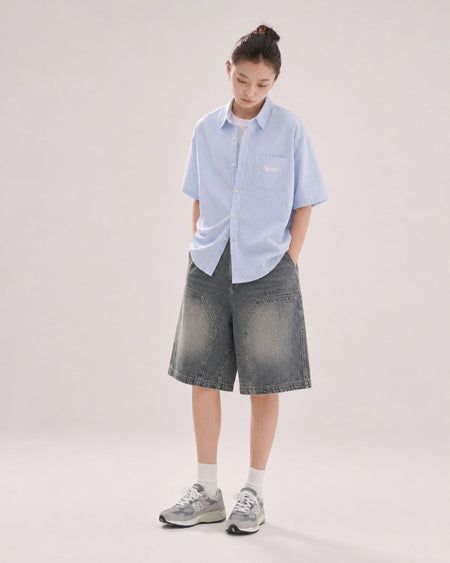 WAFFLE LOOSE SHIRTS W1658