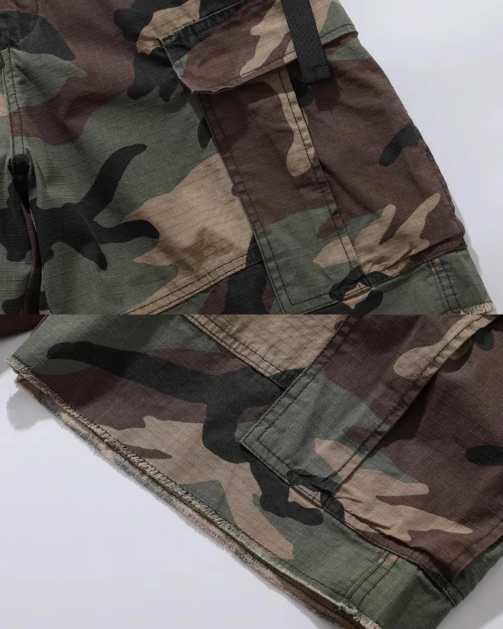 CAMOUFLAGE SIDE POCKET SHORTS W1710