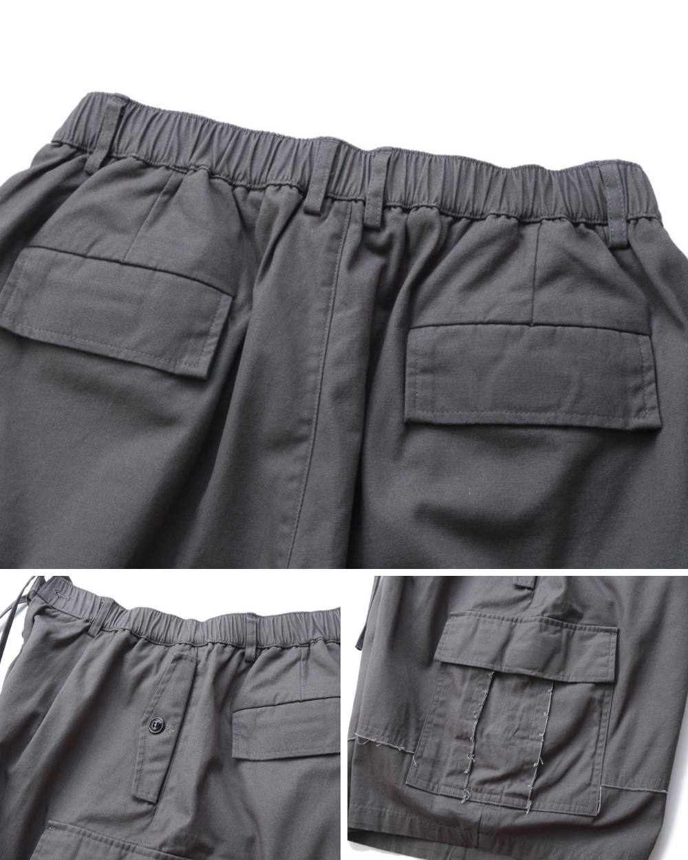 WASHED COTTON CARGO SHORTS W1643