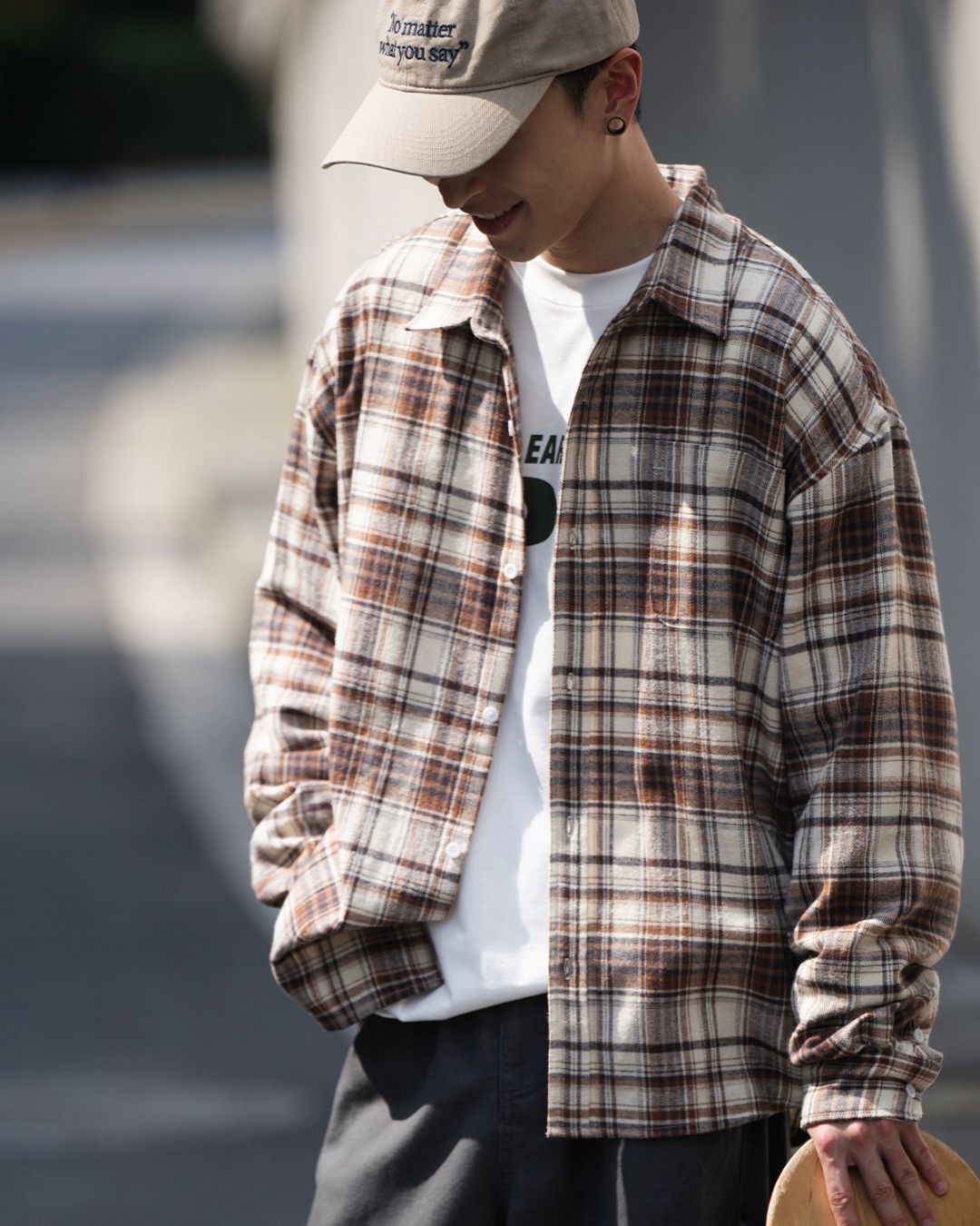 BRUSHED CHECK RELAX SHIRTS W1474