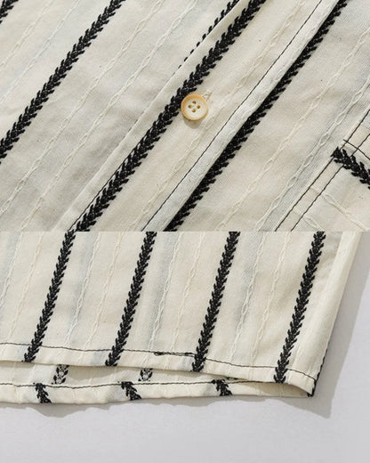 STRIPE WORK SHIRTS W1779