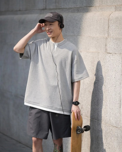 WAFFLE VNECK T‑SHIRTS W1713