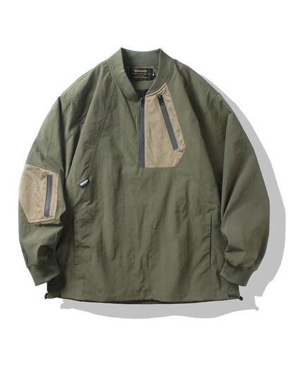 NYLON HALF ZIP TACTICAL PULLOVER W1918