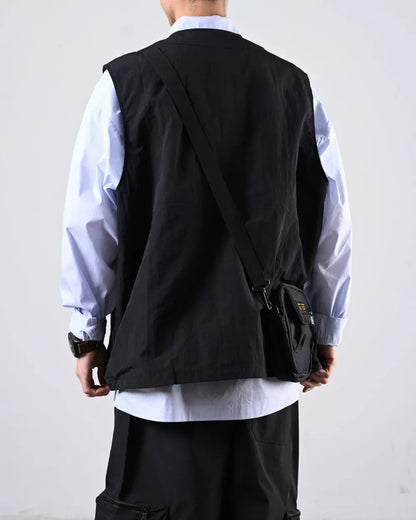 LOOSE CASUAL POCKET VEST W1697