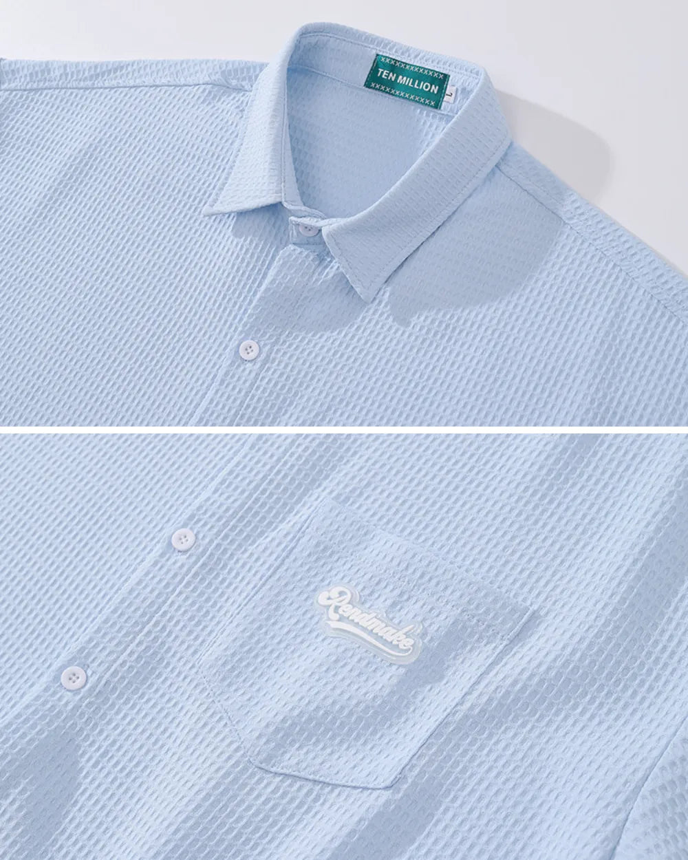 WAFFLE LOOSE SHIRTS W1658