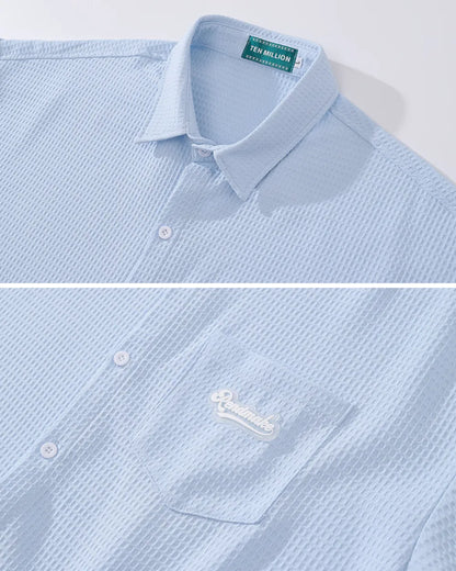 WAFFLE LOOSE SHIRTS W1658