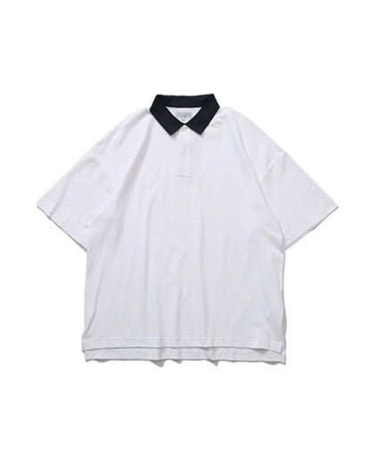 CONTRAST COLLAR POLO SHIRTS W1659