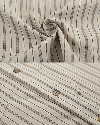 LOGO POCKET STRIPE SHIRTS W1699