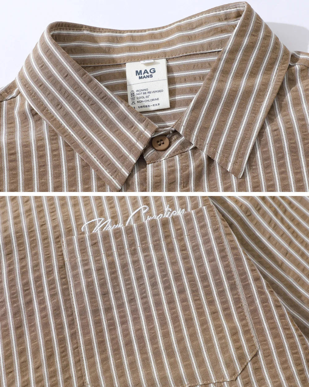 STRIPE COTTON SHIRTS W1672