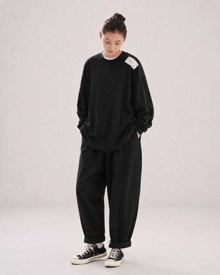 TUCK VOLUME COTTON PANTS W1759