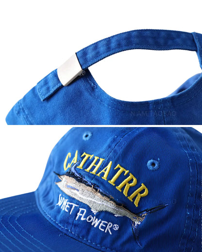 EMBROIDERY FISH CAP W1694
