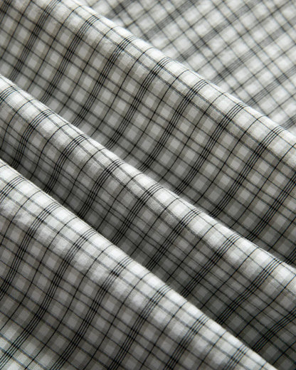 CHECK BAND COLLAR SHIRTS W1760