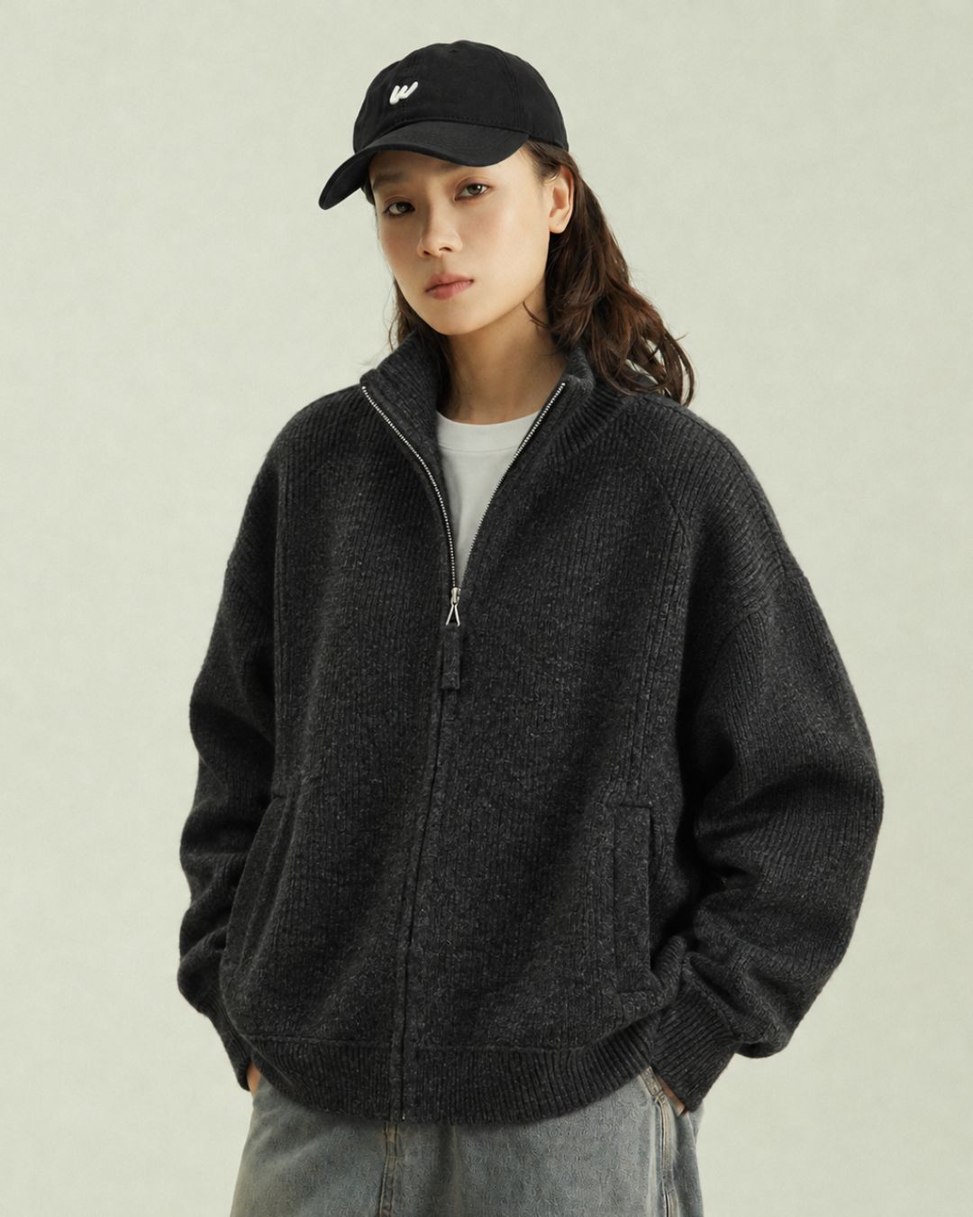 KNIT FULL ZIP JACKET W1922