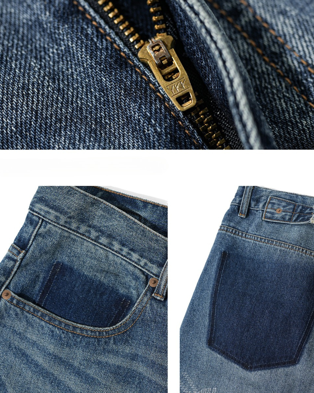 JAPAN FABRIC VINTAGE WASH DENIM PANTS W1453