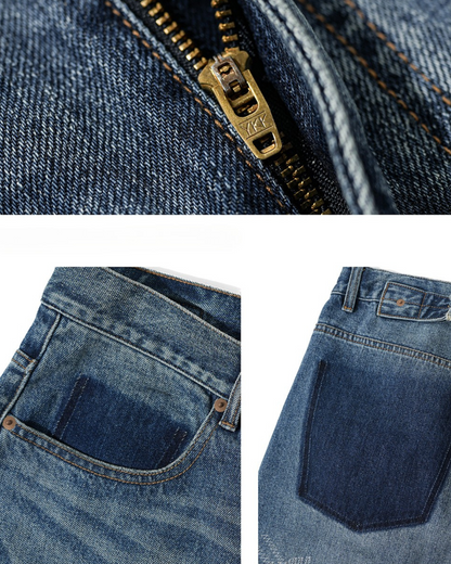 JAPAN FABRIC VINTAGE WASH DENIM PANTS W1453