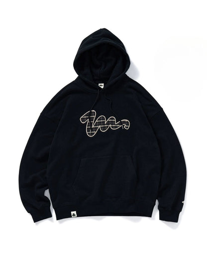 PLAID LOGO FLEECE HOODIE W1478