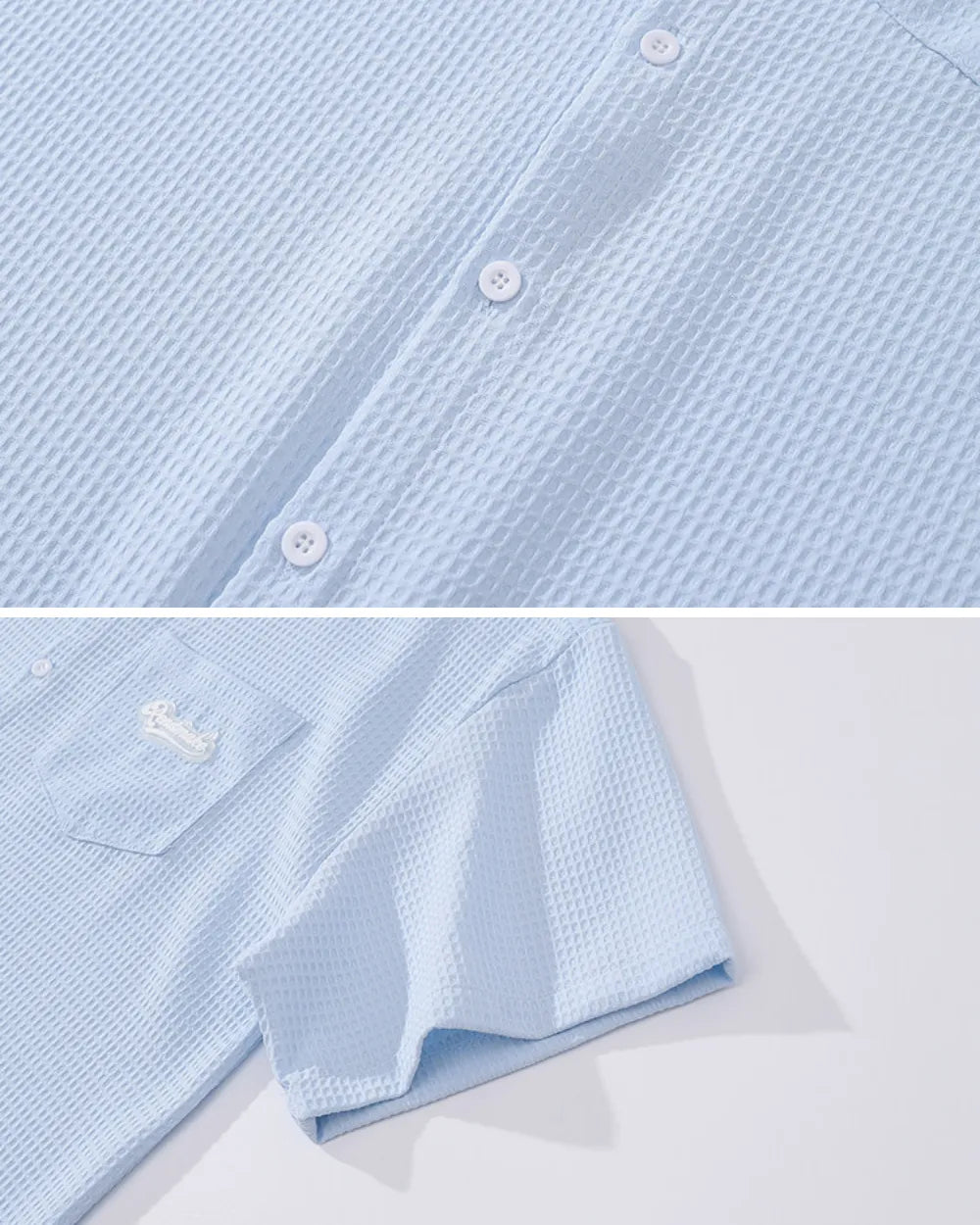 WAFFLE LOOSE SHIRTS W1658